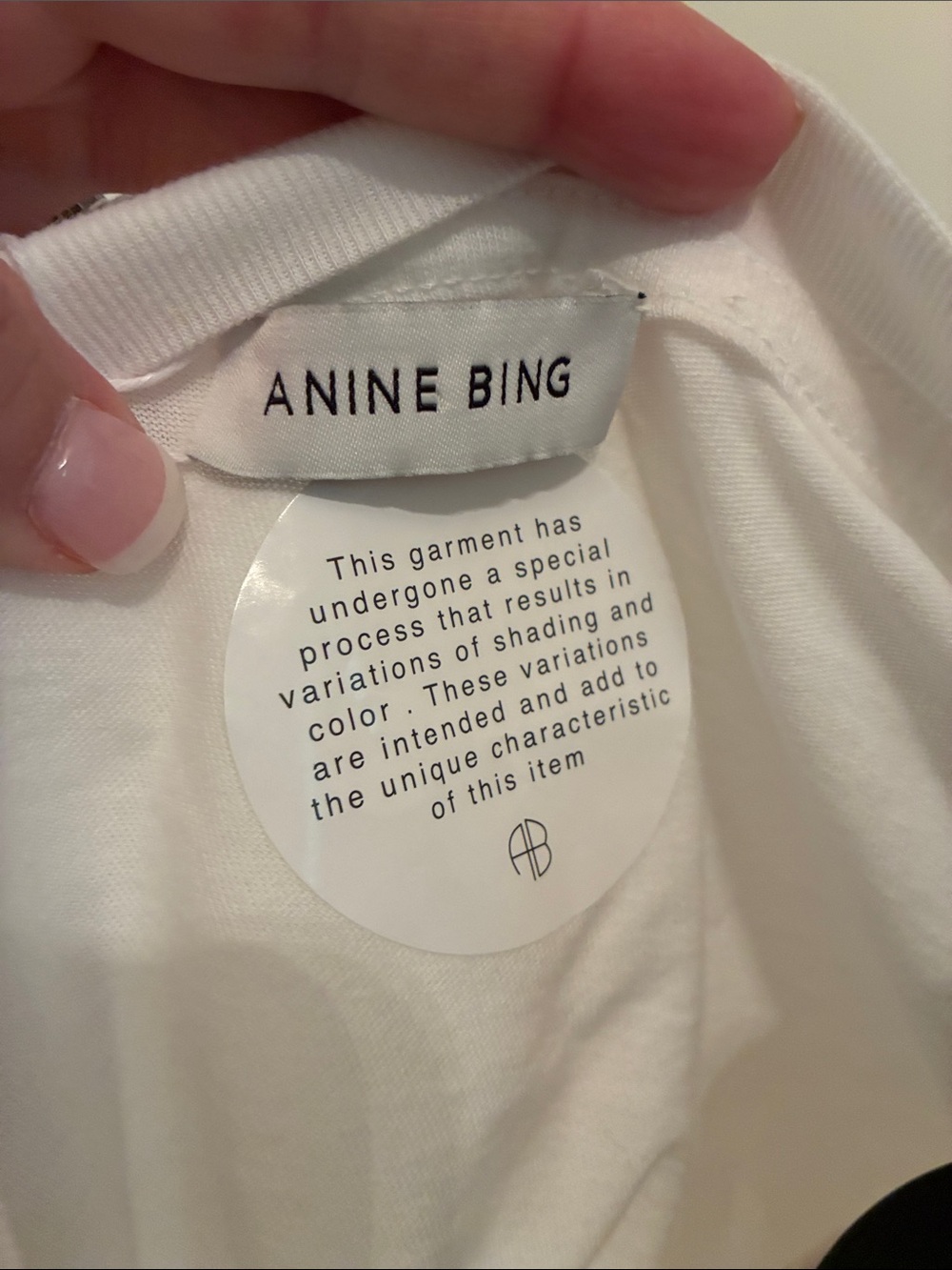 Anine Bing Cade Tee with Hearts (Ivory & Black) - Picture 3 of 17